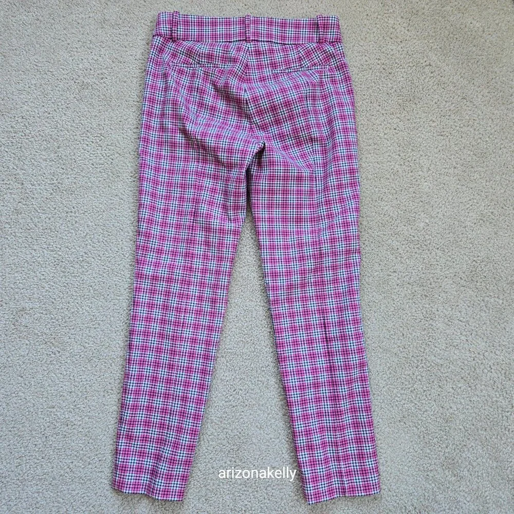 J. Crew Cameron Pant Pink Plaid Size 2